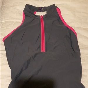 Gray/pink Capezio leotard